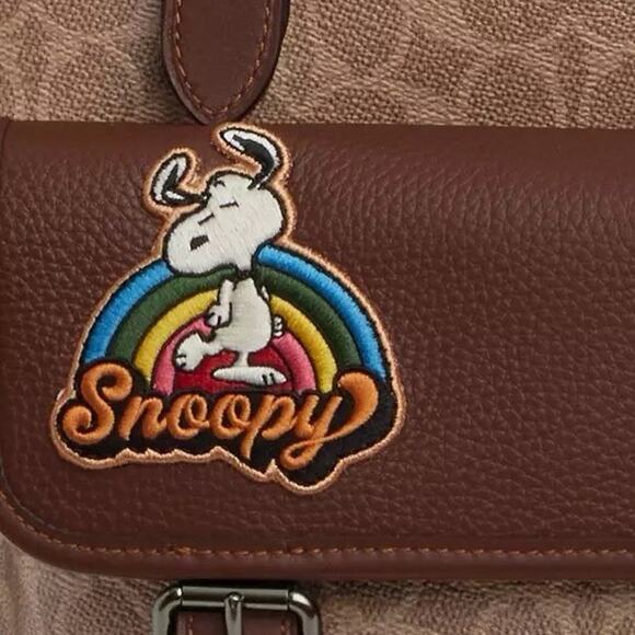 NWT COACH x PEANUTS 2025 Sprint Backpack Signature Canvas Patch CBI44 Snoopy - Picture 7 of 9